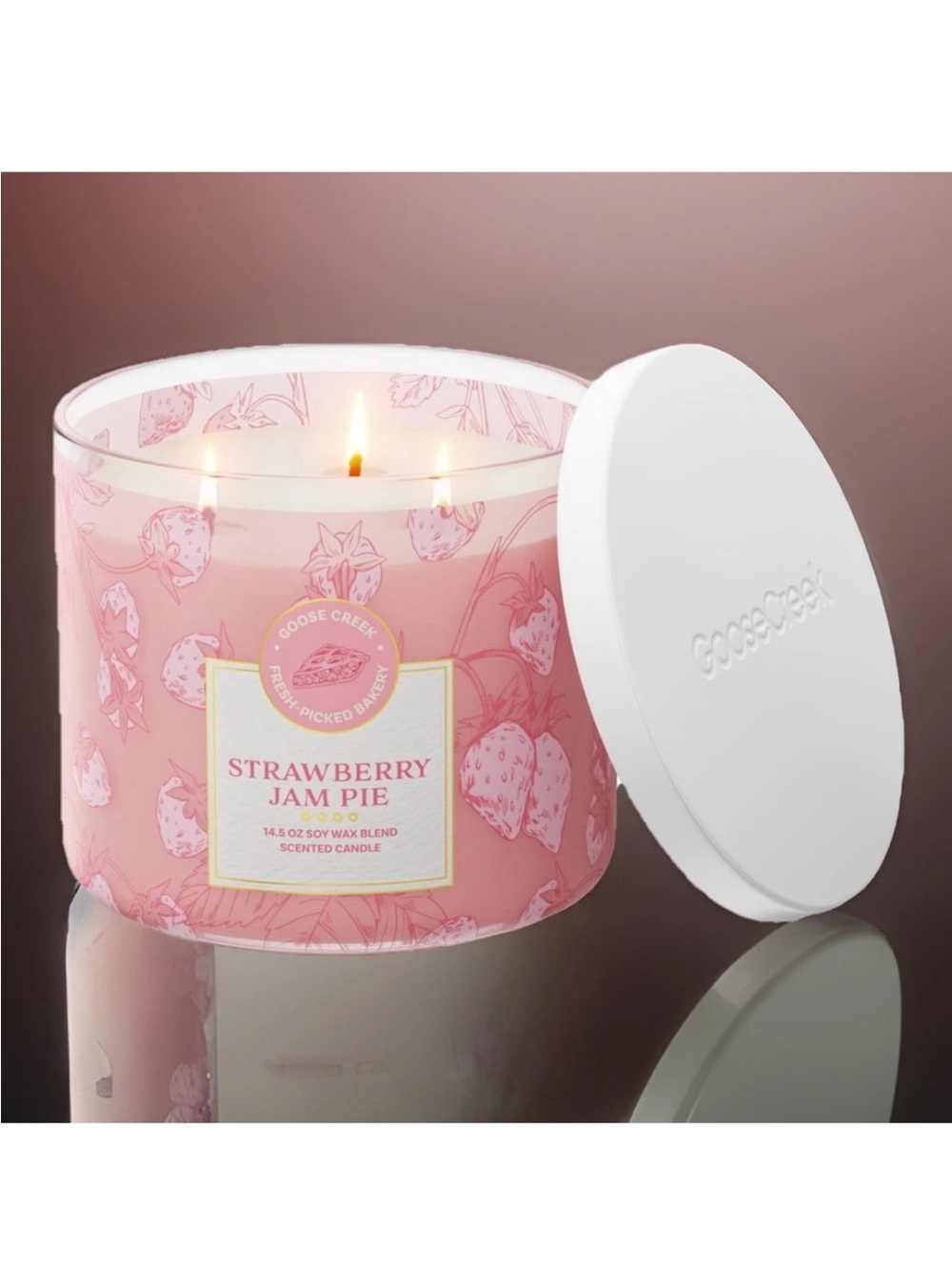 Goose Creek 3-Wick Candle- Strawberry Jam Pie (14.5 oz)